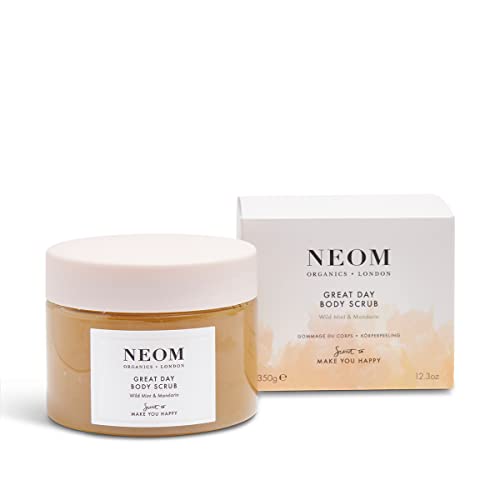 NEOM- Great Day Body Scrub | Luxury Body Scrub with Organic Sugar, Vitamin E & Jojoba Oil | Wild Mint & Mandarin Fragrance | Scent To Make You Ha