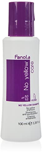 Fanola No Yellow Shampoo, Anti-Yellow Shampoo for Healthy and Vital Blonde Hair, Neutralizes Yellow Tones with Toning Action for Pre-Lightened, H