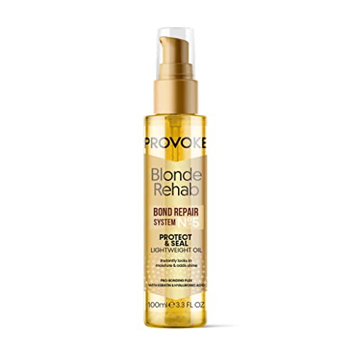 PRO:VOKE Blonde Rehab N0'5 Protect and Seal Bond Repair Hair Oil 100 ml, protects from heat & adds shine in 1 use, with a Pro Bonding Complex, Ke