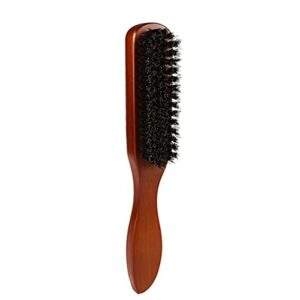 1 Piece Hair Brush Bristle Hair Brush Beech comb with Beech Handle Used for Men with Thin or Thick Hair Styling Beard Brush