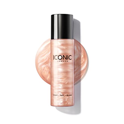 ICONIC London Prep-Set-Glow Spray, Hydrating and Refreshing Shimmery Mist, Original, 120ml
