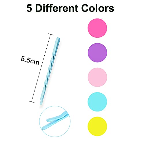 ILamourCar Black Elastic Hair Bands, 500 Pcs Hair Elastics, Rubber Bands For Hair with 10 Colorful Hair Grips, Small Hair Bands for Kids Hair, Br