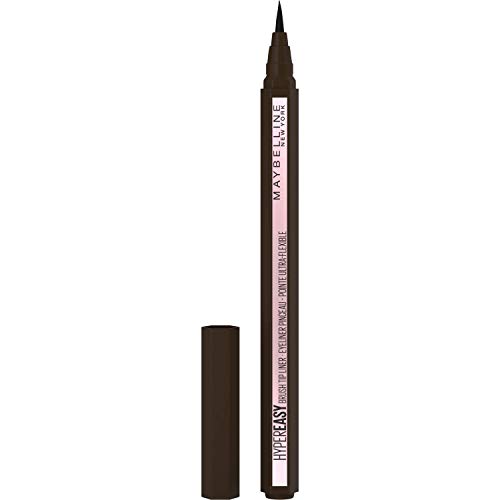 Maybelline Hyper Easy Brush Tip Liquid Eye Liner, Long Lasting, Easy To Apply, Smudge Proof Formula 810 Pitch Brown