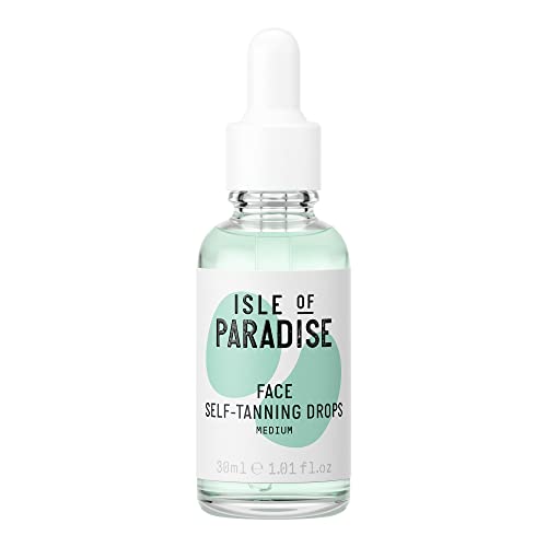 Isle of Paradise Self Tanning Face Drops Medium (30 ml) Add Self Tanning Drops to Skin Care Natural Ingredients & Vegan