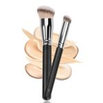 Fenshine 2PCS Under Eye Concealer Brush & Foundation Brush for Liquid Makeup, Makeup Brush Set for Base Makeup, with Dense Synthetic Bristles for