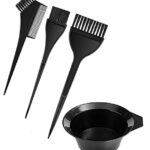 JagKul 4PCS Hair Dye Brush and Mixing Bowl Set, Tint Comb For Hair, Professional Salon Hair Coloring Dyeing Kit, Angled Comb and Brush