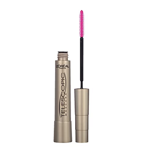 L'Oreal Paris Telescopic Mascara Extra Black, Precise Application for Up to 60 Percent Longer Looking Lashes
