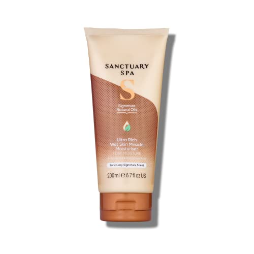Sanctuary Spa Wet Skin Miracle Moisturiser, No Mineral Oil, Cruelty Free and Vegan In Shower Moisturiser, Orange, 200 ml