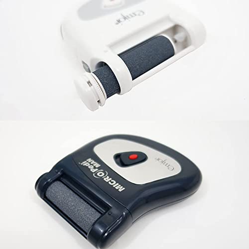 Hsthe Sea 4 Pack Extra Coarse Mineral Replacement Rollers Mineral Replacement Rolls for Emjoi Micro Pedi Callus Remover Refill Rollers (grey)