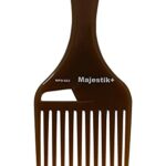Afro Hair Comb Infused With Argan Oil | Wide Tooth Rake Comb for Type 3A to 4C, Thick & Curly Hair in Brown