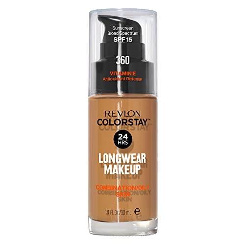 Revlon Colorstay Liquid Foundation Makeup for Combination/Oily Skin SPF15 Medium to Full Coverage (30ml) Matte Finish, Buff (150) Unisex
