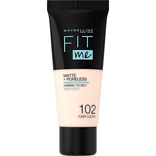 Maybelline Fit Me Foundation, Matte & Poreless, Full Coverage Blendable Normal to Oily Skin, 115 Ivory 30ml