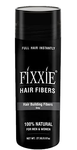 FIXXIE Hair Fibres MEDIUM BROWN for Thinning Hair 27.5g Bottle, Hair Fibre Concealer for Hair Loss for Men and Women, Naturally Thicker Looking H