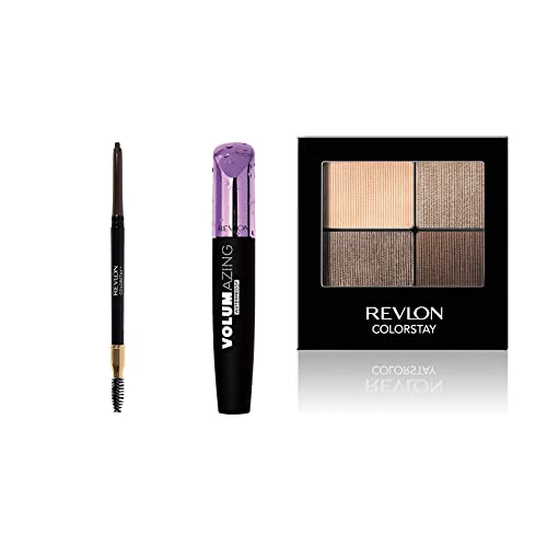 Revlon 24HR Colorstay Eyebrow Pencil with Spoolie Brush, Waterproof (0.9g) Angled Tip Applicator, 210 Soft Brown, Unisex