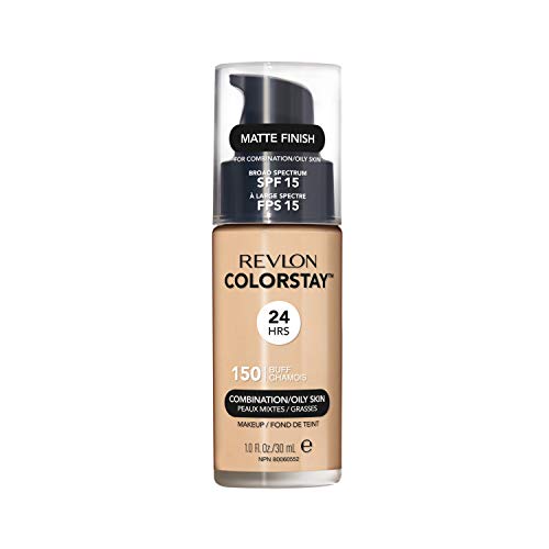 Revlon Colorstay Liquid Foundation Makeup for Combination/Oily Skin SPF15 Medium to Full Coverage (30ml) Matte Finish, Buff (150) Unisex