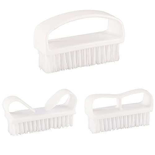 Nail Brush Fingernail Cleaning Brush Plastic Handle & Soft Bristle Scrubbing Dust Removal Nail Brushes Nail Cleaner Nail Manicure Dust Brush Idea