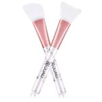 2 Pcs Silicone Face Mask Brush, DUAIU Face Mask Brushes Facial Mud Mask Applicator, Hairless Makeup Brush Masks Applicator Spatula for Mud, Clay,