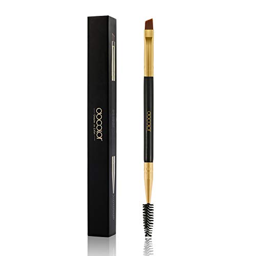 Docolor Eyebrow Brush Duo Eyebrow Spoolie 1Pc Professional Angled Eye Brow Brush Perfect for Lining and Shaping Brows, Spoolie for Brows or Lashe