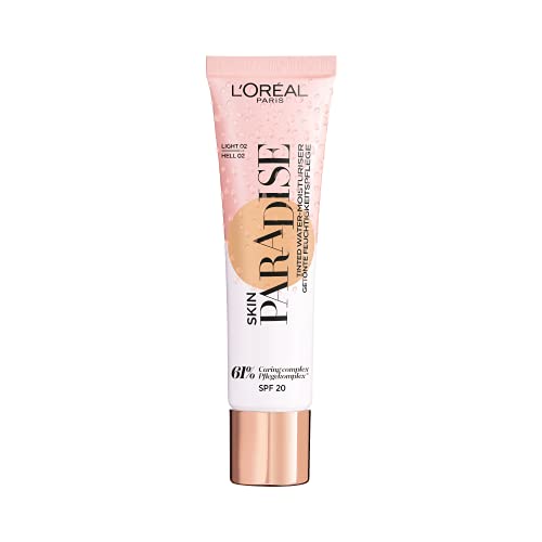 L'Oreal Paris Skin Paradise Tinted Moisturiser, Up to 24h hydration, SPF20, 01 Light, 0.039 kg