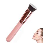 Olakin Make-Up Brush, Foundation Brush, Makeup Brush, Cosmetic Brush, Flat Cosmetic Brush, Ideal for Creamy, Powdery or Liquid Foundation (Rose G