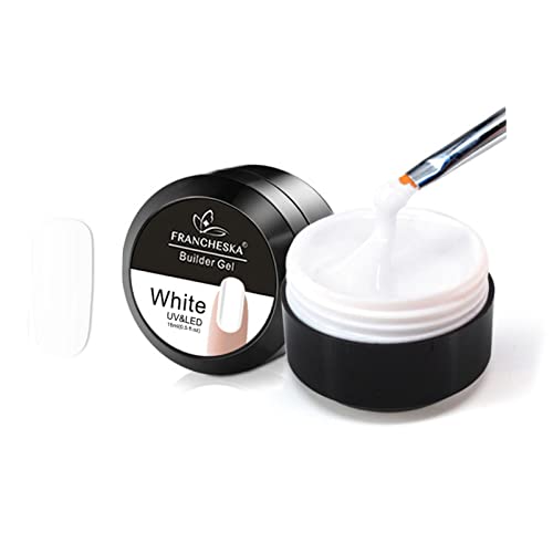 Clear Builder Nail Gel, Builder Gel for Nails Nail Extension Gel UV/LED Nail Base Building Gel for Nail Repair Extension & Modeling Strengthening