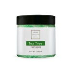 HerbOrganic Antibacterial Tea Tree Foot Scrub – 200 g – Exfoliates, Moisturizes and Cleanses – Helps with Corns, Calluses, Athlete Foot, Jock Itc