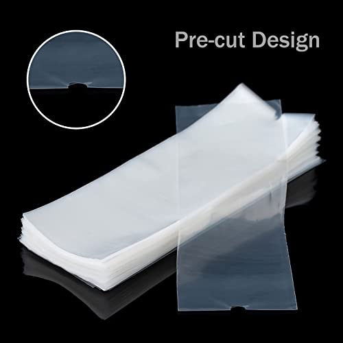 EZ Tattoo Machine Covers - 200pcs (2.4 inch X 7 inch) Disposable Tattoo Pen Machine Bags Transparent White Cartridge Machine Sleeves for Wireless