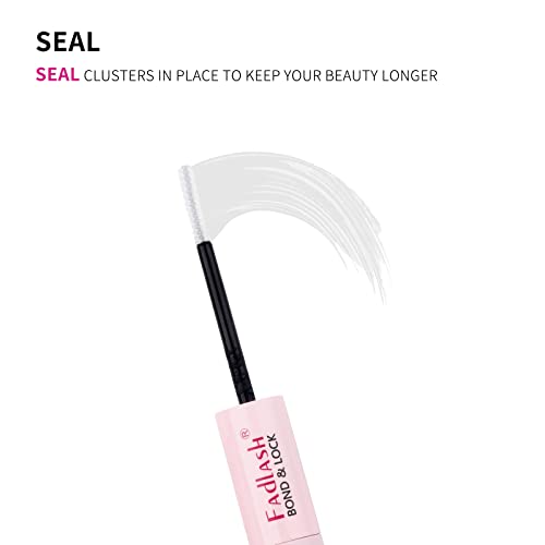 Lash Bond and Seal Eyelash Lashes Glue for Individual Cluster DIY Eyelash Extensions Adhesive Strong Hold 48-72 Hours Waterproof Lashes 0.35OZ