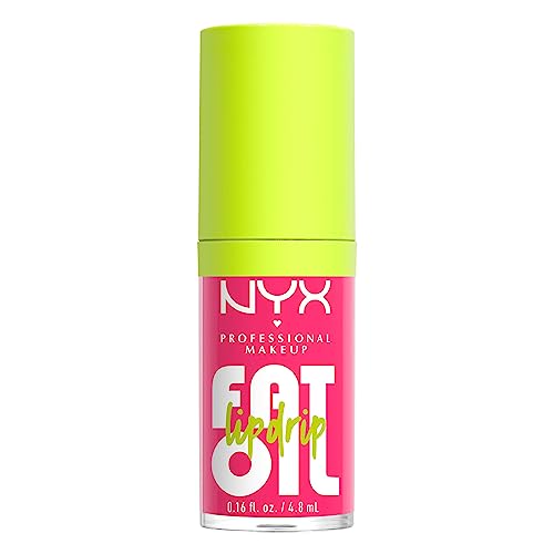 NYX Professional Makeup Lip Gloss, High Shine, Non-Sticky FInish, 12 Hours Hydrating, Fat Applicator, With Squalane, Raspberry and Cloudberry Oil