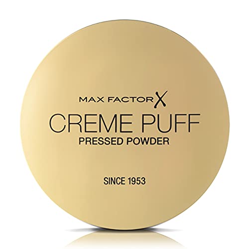 Max Factor Cream Puff Pressed Compact Powder, Glowing Formula for All Skin Types, 41 Medium Beige, 21 g