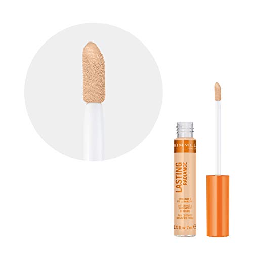 Rimmel Lasting Radiance Full Coverage Concealer and Eye Illuminator, 10 Ivory, 7ml