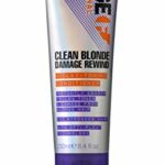 Fudge Professional Clean Blonde Damage Rewind Conditioner - Intense Purple Toning with Bond Repair, Sulfate Free, 250ml
