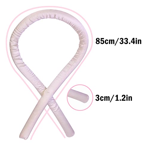 Heatless Curling Rod Headband for Rollers - High Resilience Rubber Heatless Curlers Headband Soft Silk No Heats Curling With Hair Rollers Lazy DI