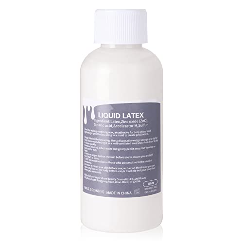 Mysense Liquid Latex SFX Makeup,Halloween Moster Zombie Special Effects Makeup For Scar Cut Wound Peeling Skin Wrinkes Stipples Burns Blisters,Li