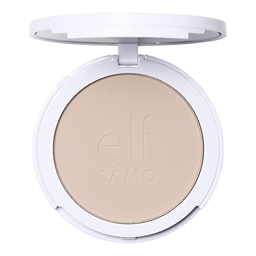 e.l.f. Camo Powder Foundation, Lightweight, Primer-Infused Buildable & Long-Lasting Medium-to-Full Coverage Foundation, Light 280 N