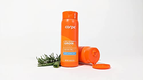 Carpe No-Sweat Groin Powder (For Women) - Designed for Maximum Sweat Absorption - Mess and Friction Free, Stop Chafing
