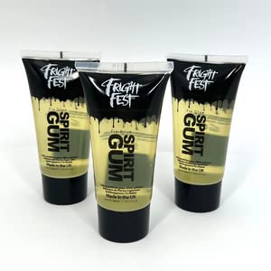 Mastix Spirit Gum Glue Adhesive 50ml Cosmetic Grade by Fright Fest - Fix prosthetic, gems, glitter great glitter tattoo glue, body glue, hair bon