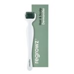 Regrowz Derma Roller for Hair Growth 0.5mm - 192 Titanium Needles - Microneedling Scalp Roller for Men & Women - Stimulates & Boost Thicker and H