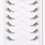 GMAGICTOBO False Eyelashes Short Natural Lashes Wispy Clear Band Half Lashes Pack 3D Faux Mink Cat Eye Lashes Fake Eyelashes 6 Pairs