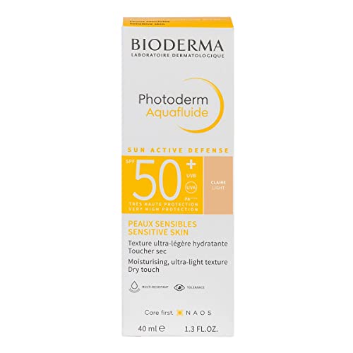 Bioderma PHOTODERM MAX AQUAFLUIDE CLAIR SPF50+ / Light tint, 250 ml (Pack of 1)