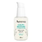 Aveeno Face CALM+RESTORE® Triple Oat Serum, 24-Hour Moisturisation, For Sensitive Skin, With Triple Oat Complex and Calming Feverfew, Fragrance F