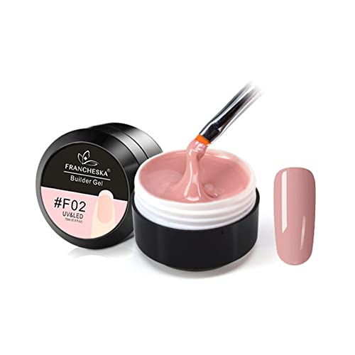 Clear Builder Nail Gel, Builder Gel for Nails Nail Extension Gel UV/LED Nail Base Building Gel for Nail Repair Extension & Modeling Strengthening