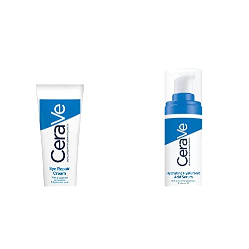 CeraVe Eye Repair Cream for Dark Circles & Puffiness 14ml with Hyaluronic Acid and 3 Essential Ceramides
