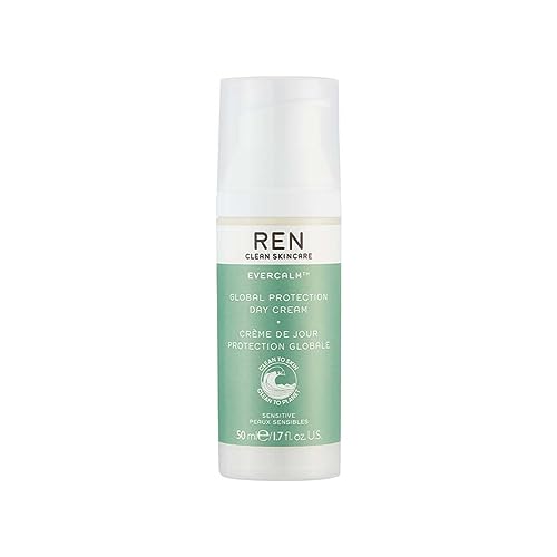 REN Clean Skincare Evercalm™ Global Protection Day Cream | Calm, Soothe & Hydrate Sensitive Skin | Vegan | Step 4: Moisturise