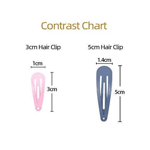 Hair Clips, Funtopia 80 Pcs 1.2 Inch Toddler, Mini Metal Snap Hair Clips for Little Girls Baby Kids, Colorful Small Hair Barrettes, Accessories f