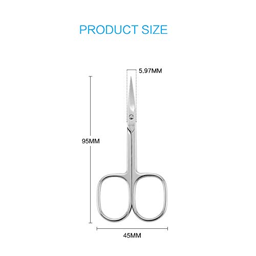 LIVINGO Curved Nail Scissors for Women: Premium Rust-Proof Stainless Steel Sharp Blade - Smooth Manicure No Sanding Required - Beauty Small Tools
