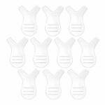 10pcs Y Shape Eyelash Brush Perming Curler Eyelash Lift Brush Comb for Eye Lash Extension Makeup Tool (Transparent Plastic)