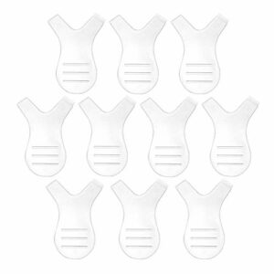 10pcs Y Shape Eyelash Brush Perming Curler Eyelash Lift Brush Comb for Eye Lash Extension Makeup Tool (Transparent Plastic)