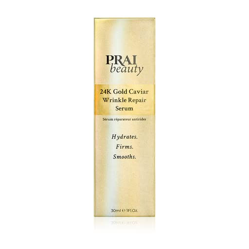 24K Gold by Prai Wrinkle Repair Day Serum 30ml, Deep Hydrating Express Facelift Serum for Smooth Younger Looking Skin