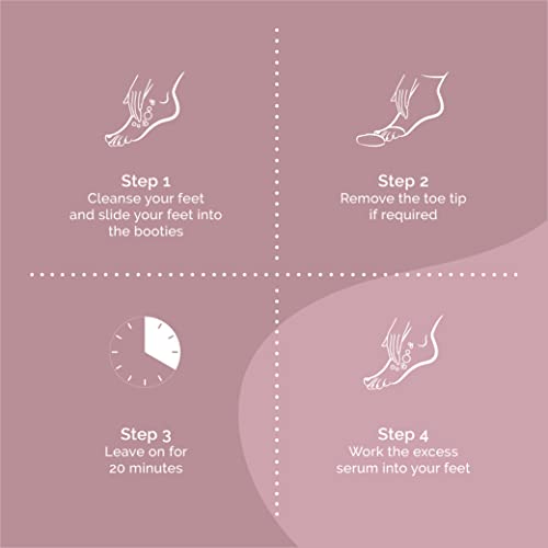 BEAUTYPRO FOOT THERAPY Foot Mask with Collagen, Salicylic Acid & Argan Oil | Packed Full of Natural Ingredients | Intensely Moisturising | Bootie